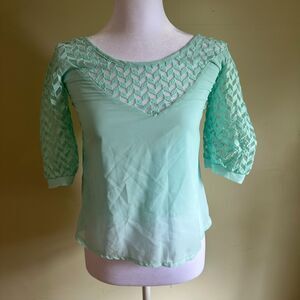 3/4 Sleeve Blouse with Low Back